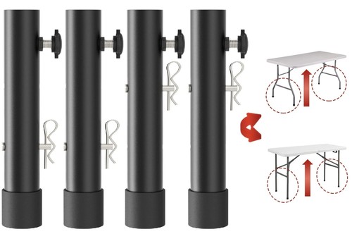 Folding table risers - folding, for