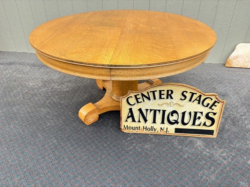 67359 antique round oak dining - round,