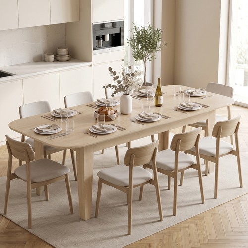 Homcom extendable oval dining - extendable,