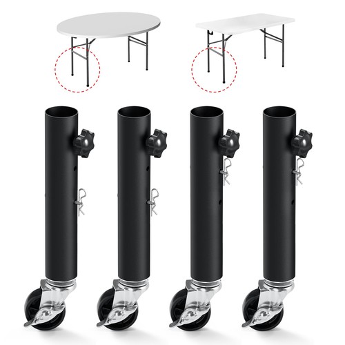 Adjustable table leg risers - adjustable,