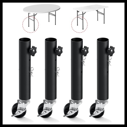 Black adjustable table leg - adjustable,